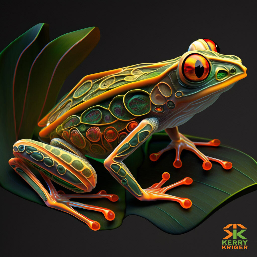 Rainforest Frog Kerry Kriger Midjourney Art