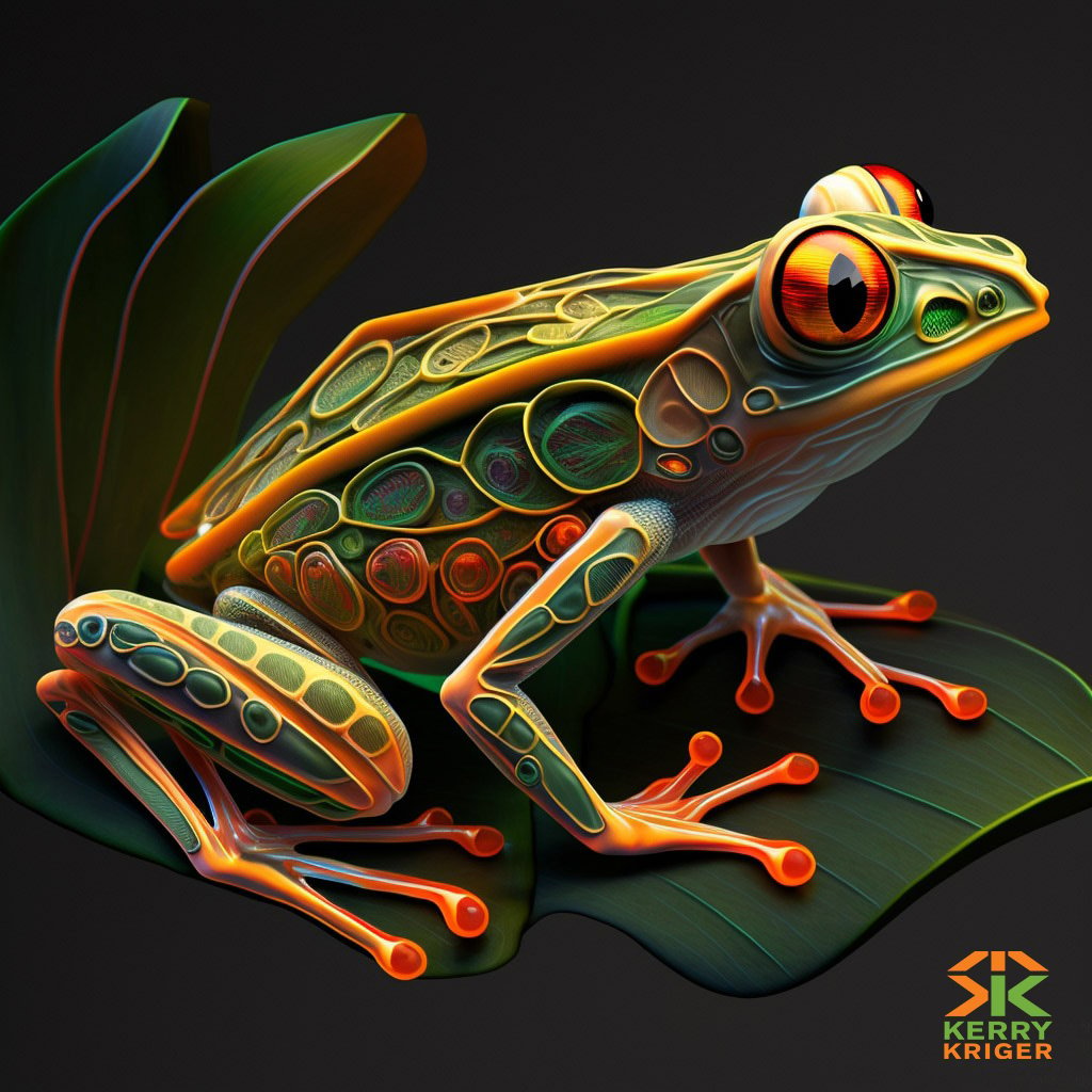 Rainforest Frog Kerry Kriger Midjourney Art 1 1024