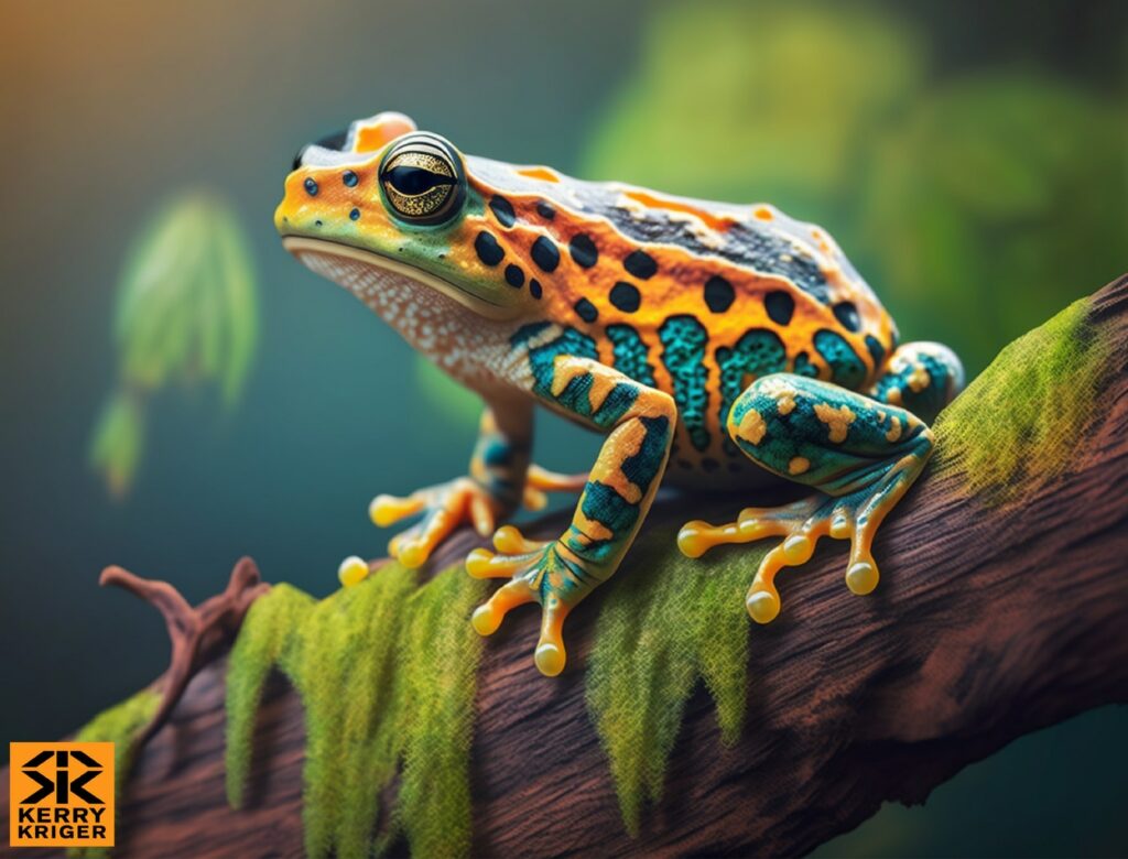 Rainforest Frogs Perched Midjourney Art Kerry Kriger 1 Logo