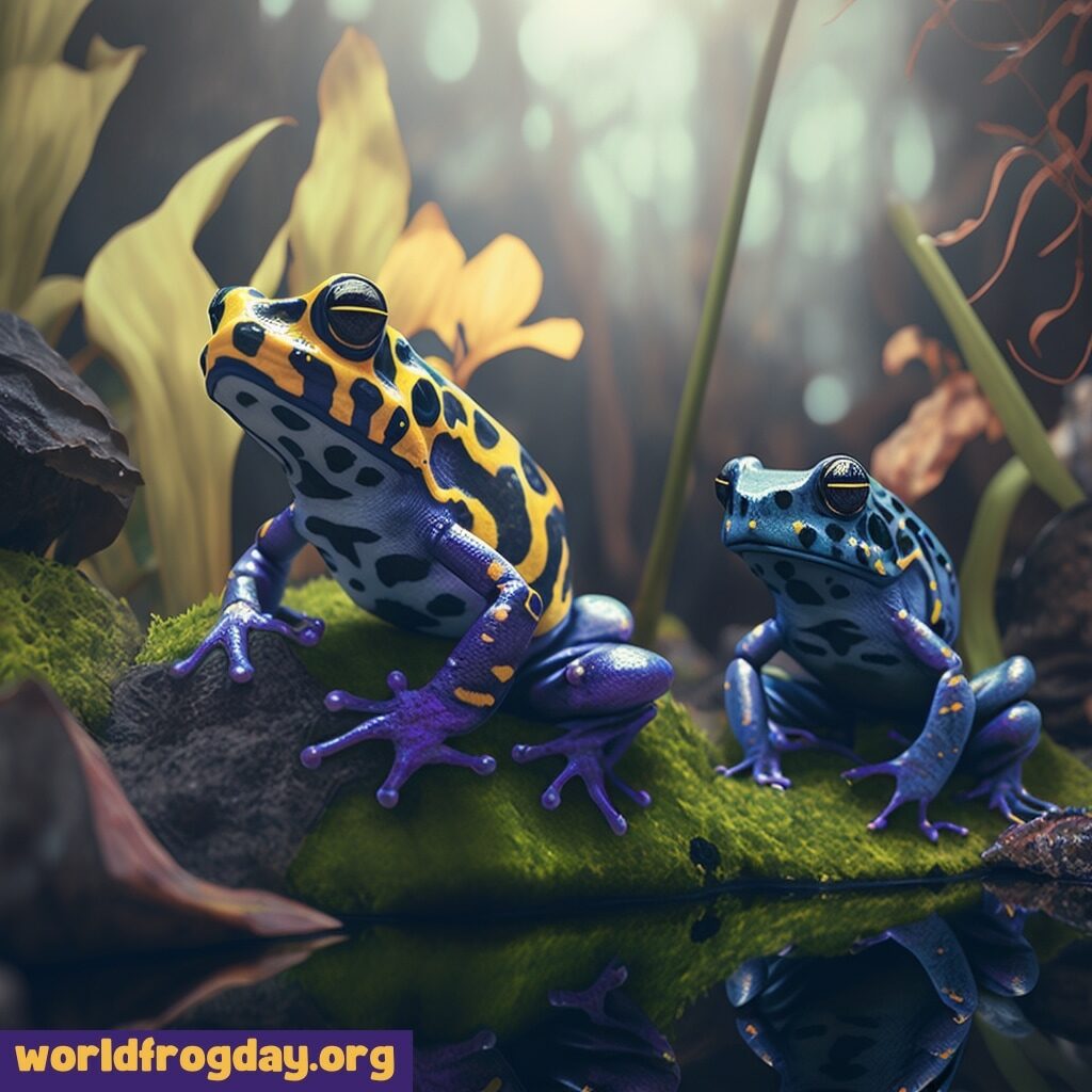 Rainforest Poison Dart Frog Pair Midjourney Art Kerry Kriger 2 URL lo res