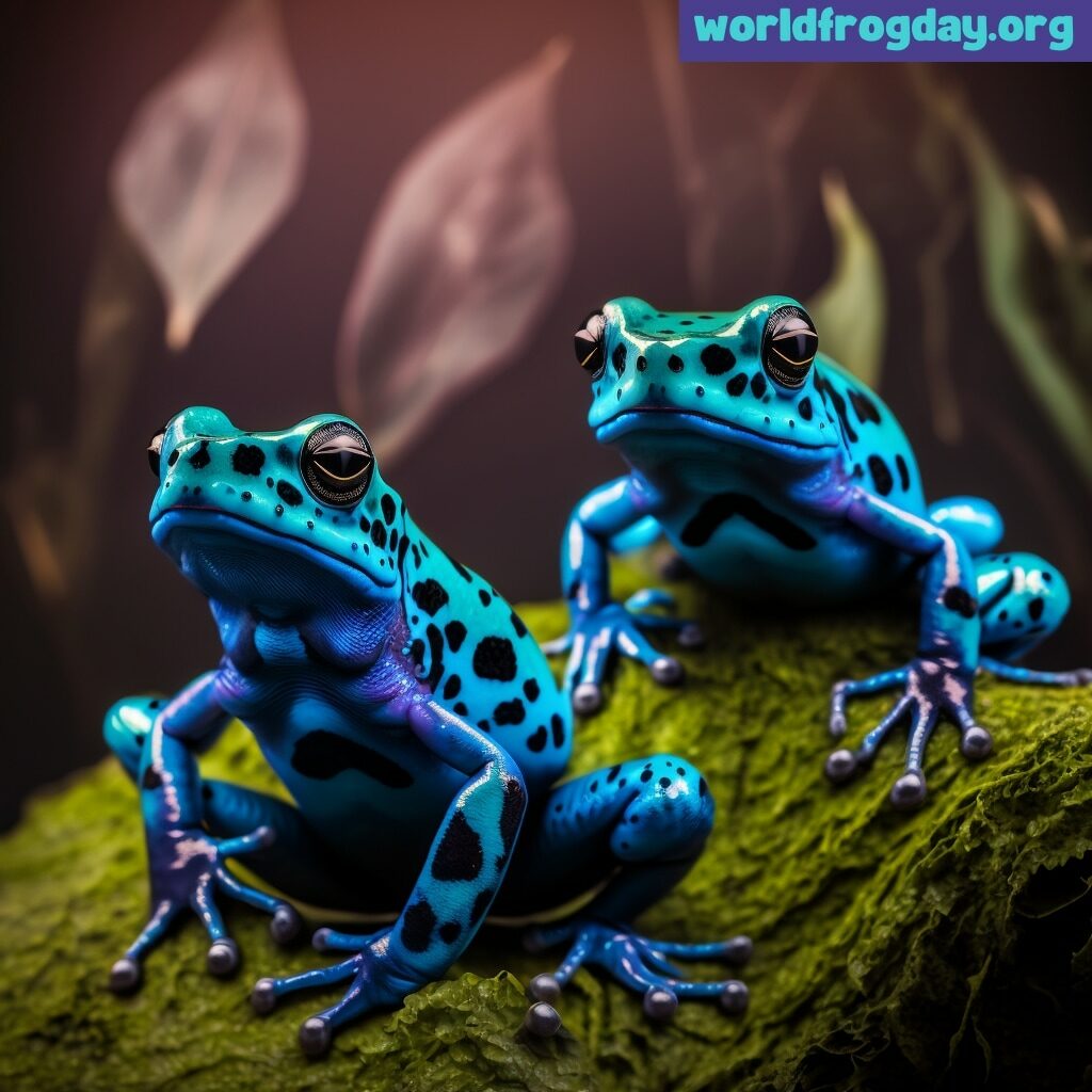 Rainforest Poison Dart Frog Pair Midjourney Art Kerry Kriger