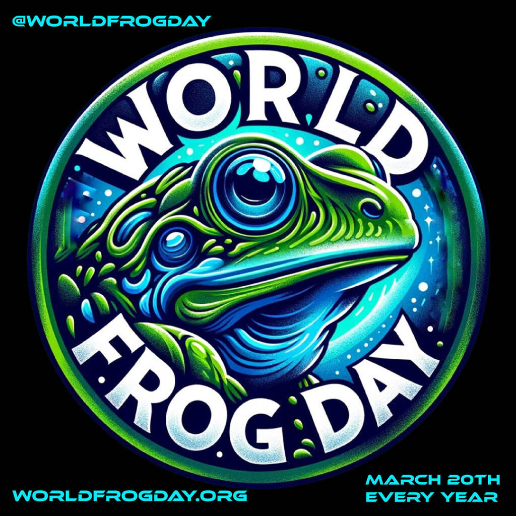 World Frog Day Logo with text